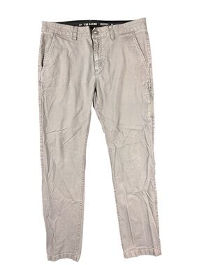 Fox Racing Mens Chino Pants 34 Khaki Gray Slim Stretch Casual Skate